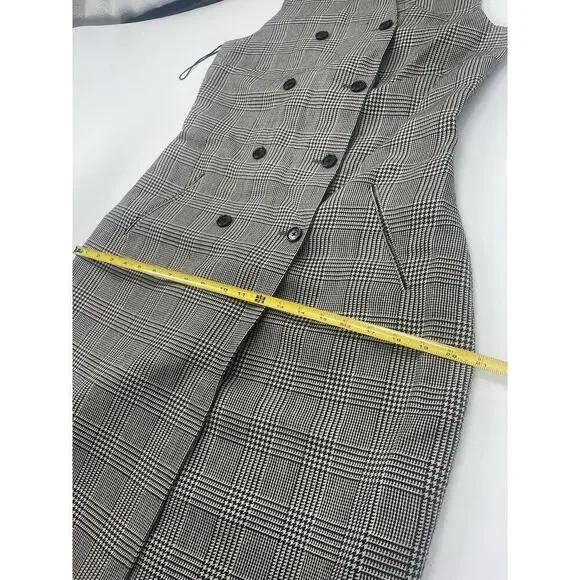 Ralph Lauren Collection Purple Label Wool Dress Double-Breasted Classic Plaid 14 - Picture 9 of 12